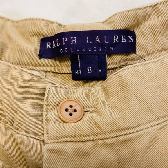 Ralph Lauren Purple Label Wide Leg Khaki Pant - Picture 2 of 7